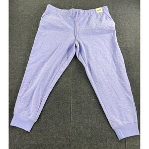 Everlast Sport Womens XL Joggers Purple Space Dye Elastic Waist Sweatpants‎ NWT